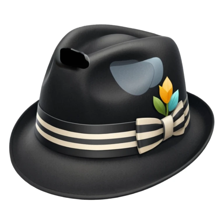 And a white stripe Black Fadora with no man or face or assecorys sticker