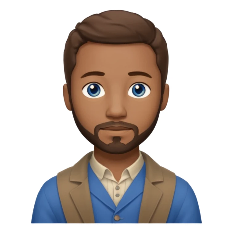  Edwin Epps from 12 Years of Slave with blue eyes, brown hair and short beard, light brown outfit sticker
