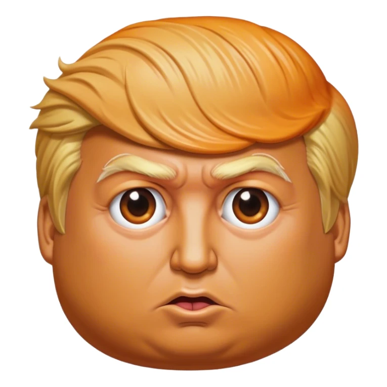 orange turd with Donald Trump’s hair and face on it sticker