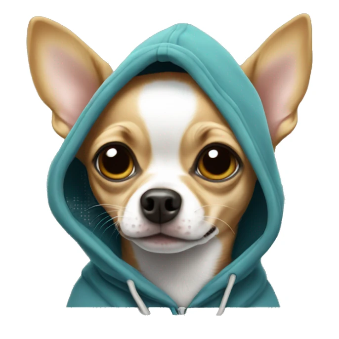 Chihuahua wears hoodie  sticker