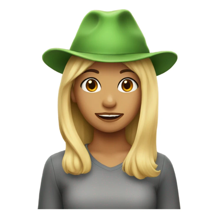 blonde girl with dinosaur hat sticker