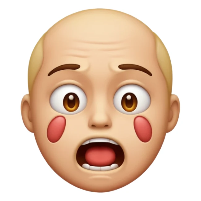 emoji choking it's throat with its own hands sticker