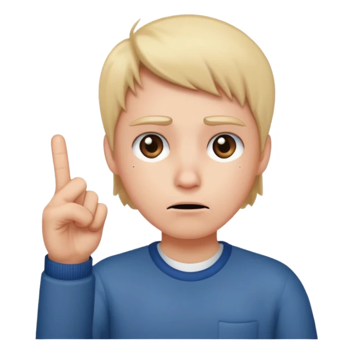 Confused face with the middle finger sticker