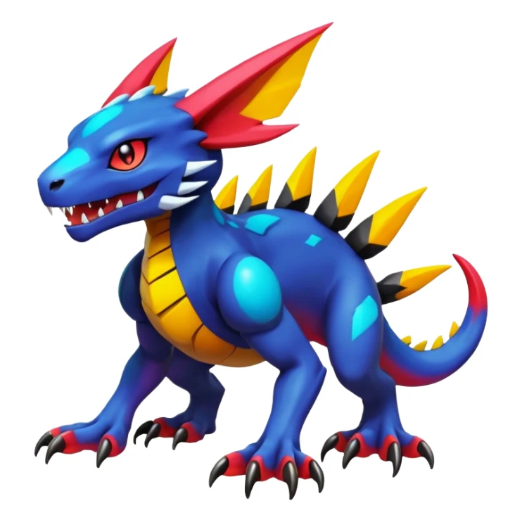  colorful dark Fakémon-Pokémon-Digimon-creature (full body) sticker