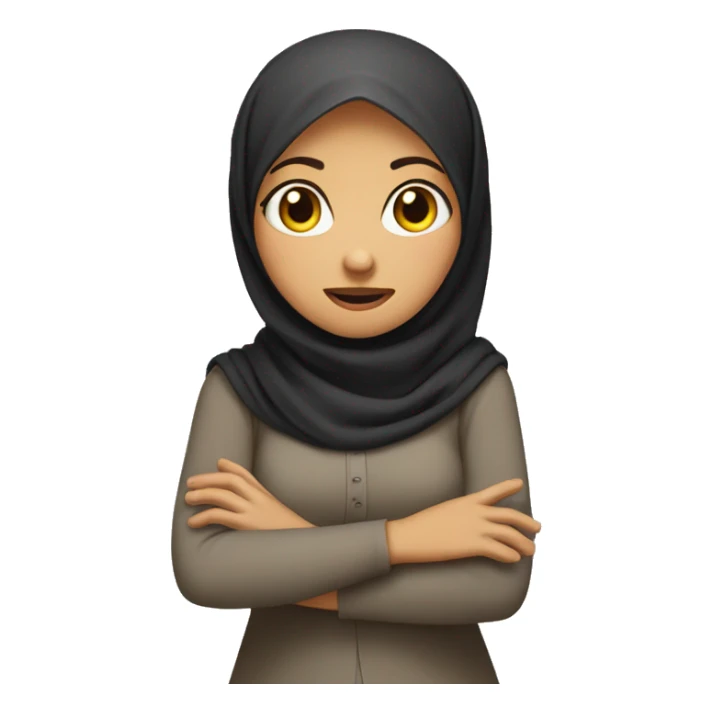 hijab girl Shrugging hand, i dont know sticker