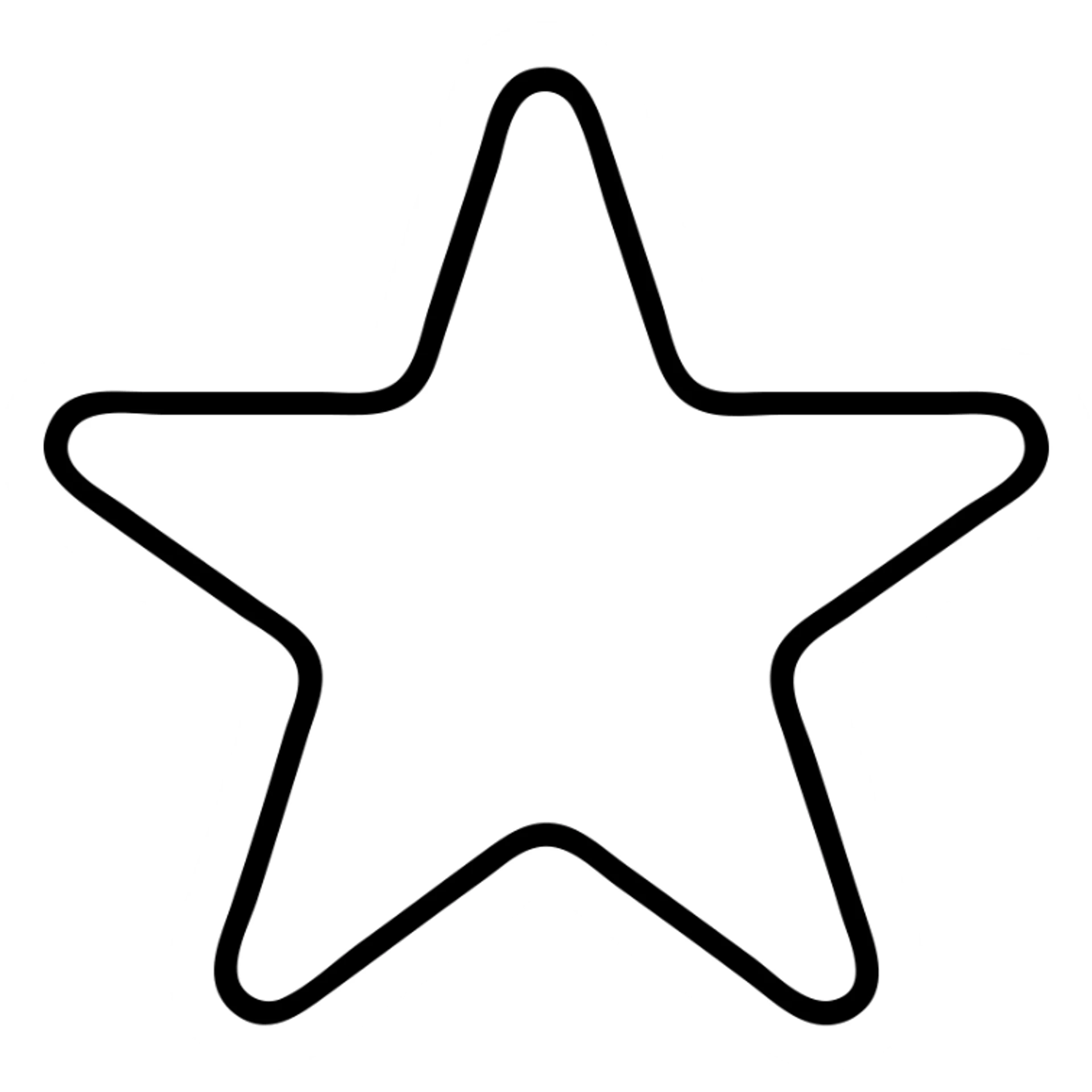 Simple sea star with five arms sticker