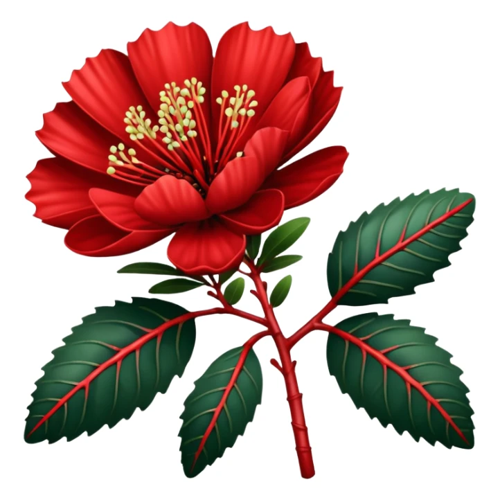 pohutukawa flower sticker