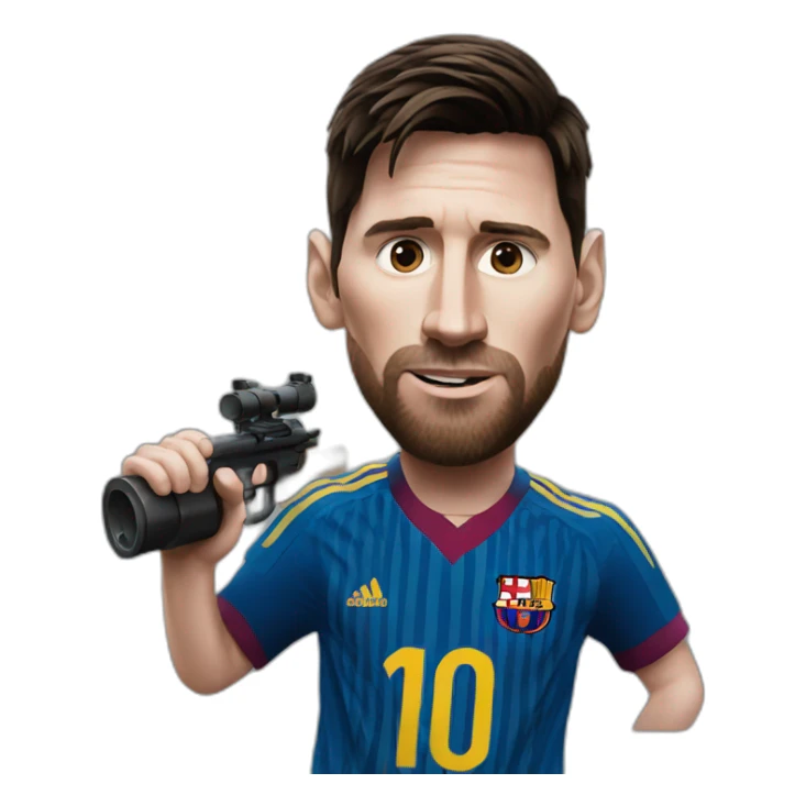 messi shooting sticker