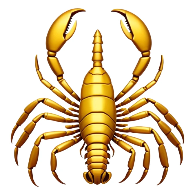 The scorpion is golden in color sticker