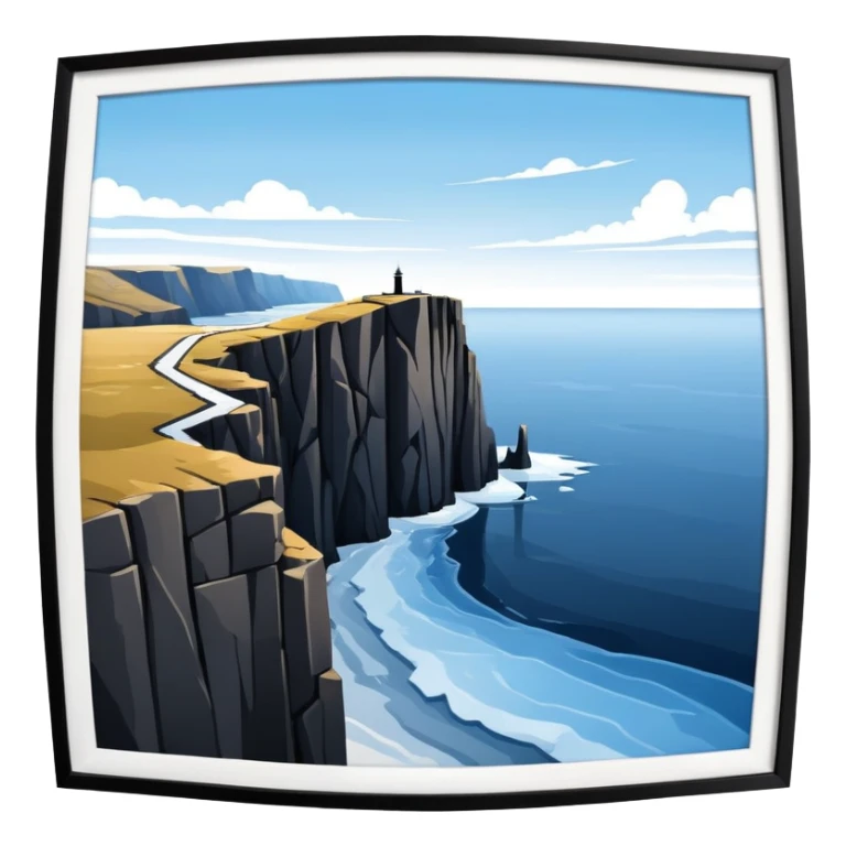 North Cape cliff in Norway with dramatic view of Arctic Ocean sticker