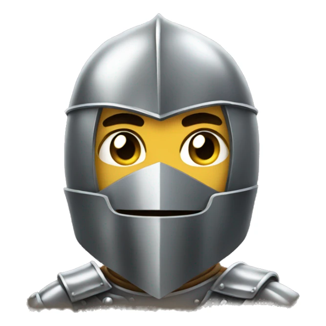 create an emoji of a knight making the shushing face sticker