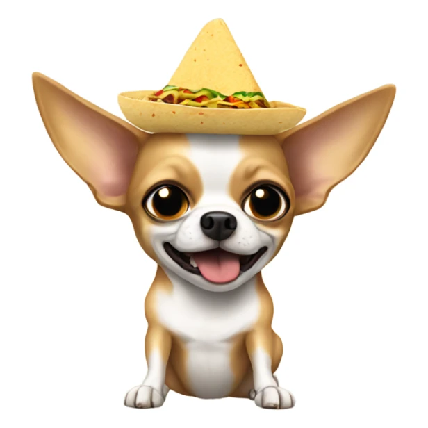 a mean chihuahua eating taco sticker
