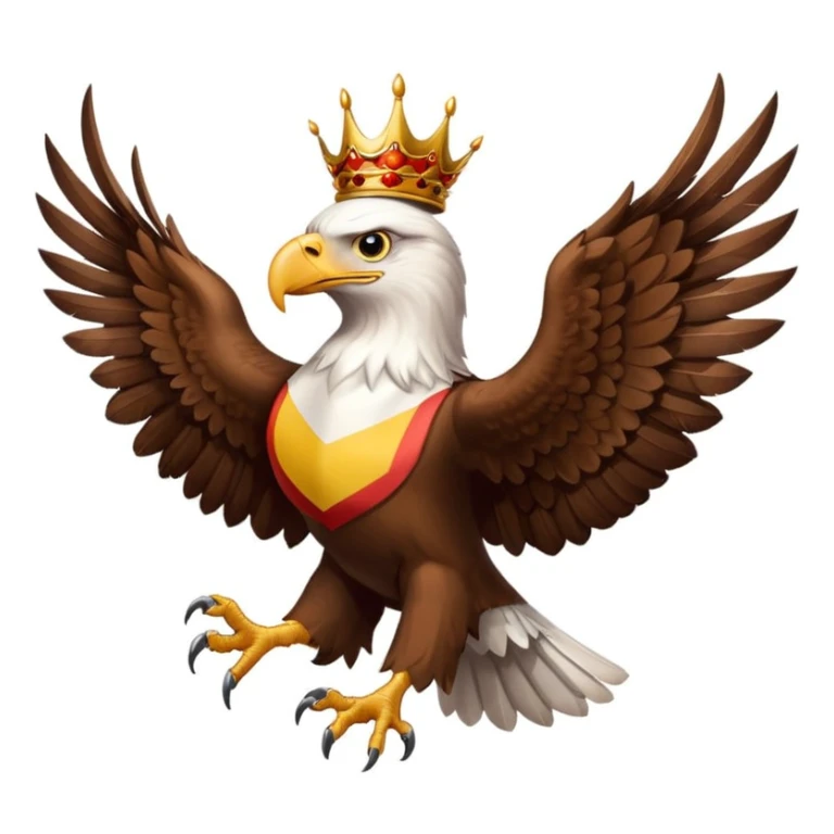 An eagle in the center of the Spanish flag  sticker