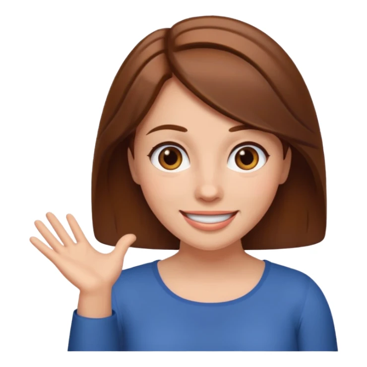 woman shrugging, smiling sticker