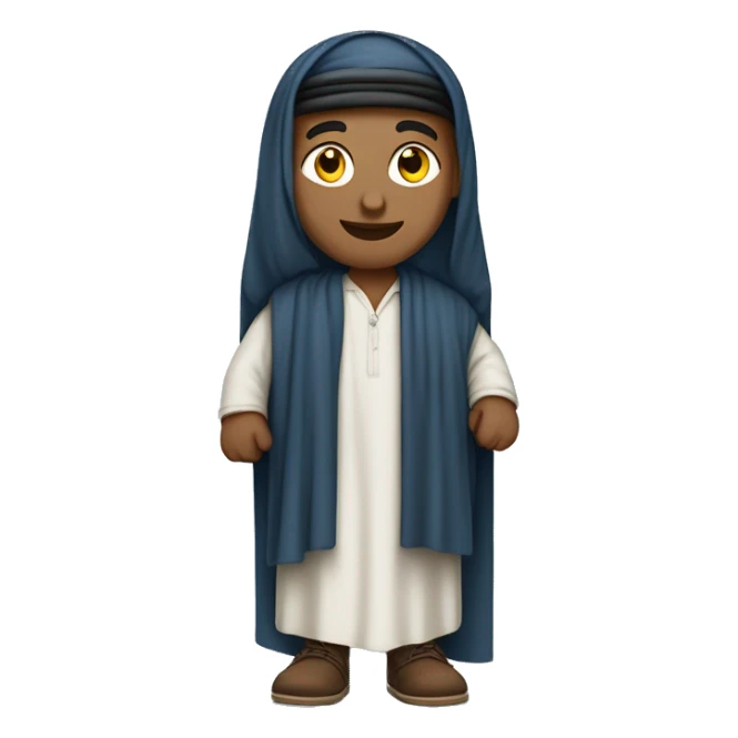 Une personne en tenue arabe avec un drapeau avec une croix de david bleue sticker