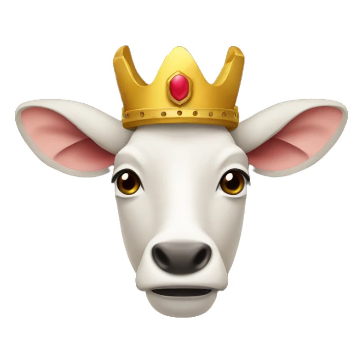 Una cabra con una corona en la cabeza sticker