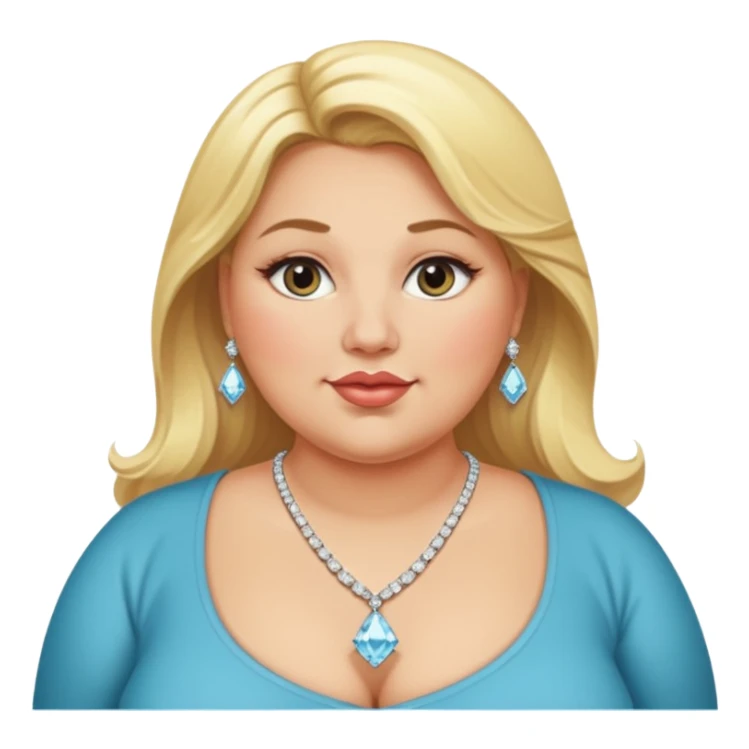 very fat beautiful rich blonde woman sticker