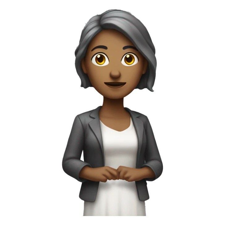 mujer soportado una estatua para que no se caiga sticker