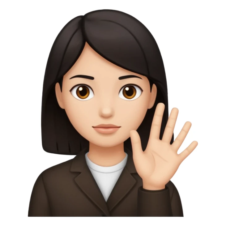 persona negando con la mano  sticker