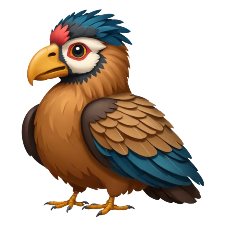 Create a Merchant and Condor fusion emoji sticker
