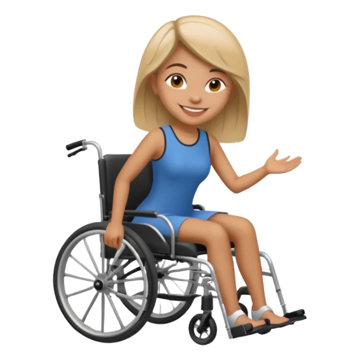 woman in manual wheelchair sticker