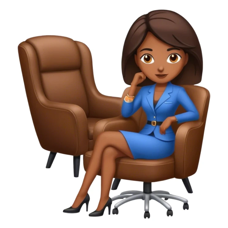 Professional woman sitting on chair sticker