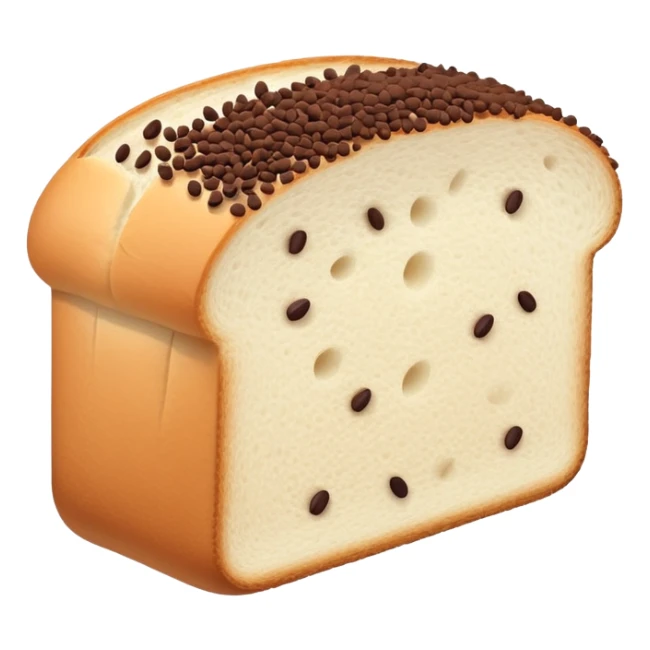 Slice of white bread with chocolate sprinkles sticker