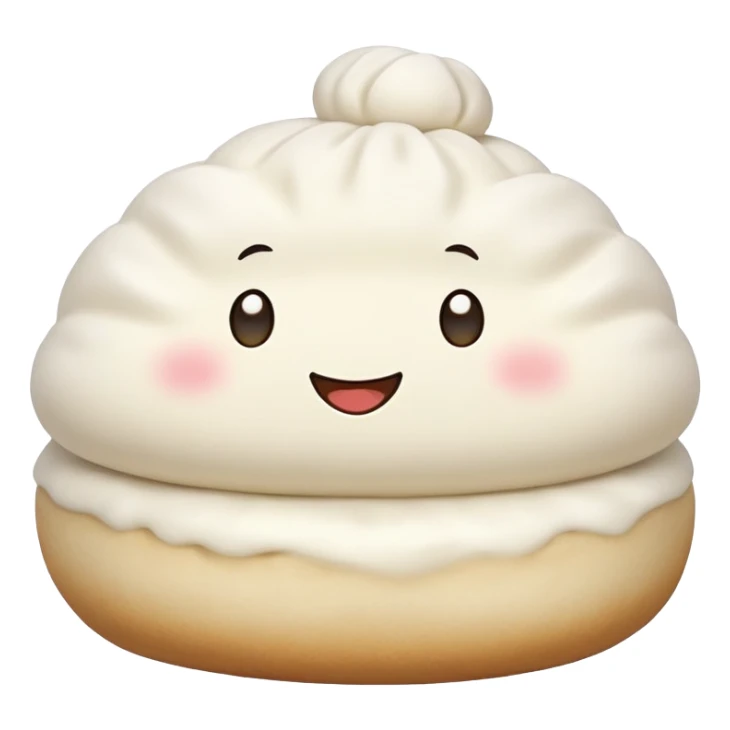 A chinese steamned bun who is happy sticker
