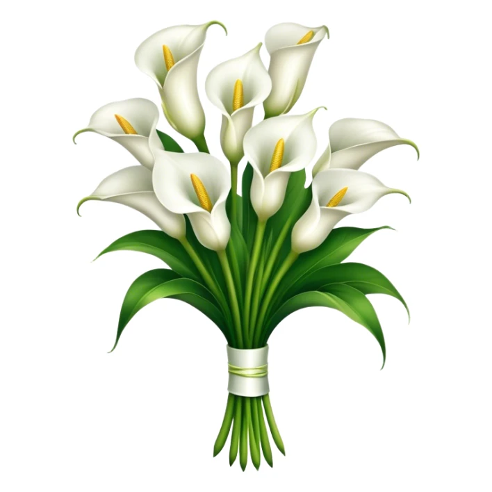 Cala lily flower bouquet, luxuriant sticker