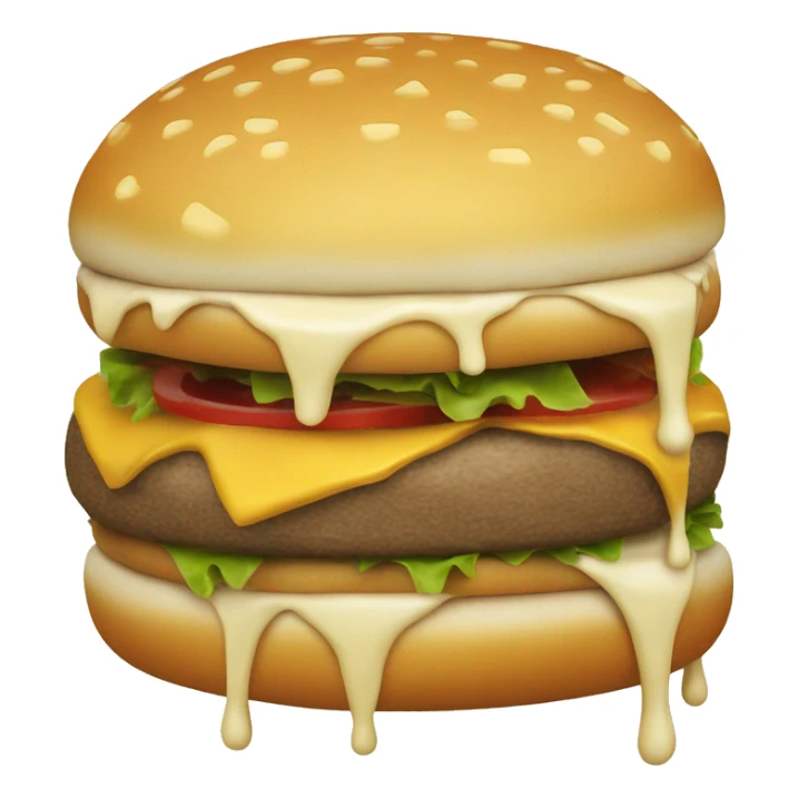 Cheeseburger with a lot of drippy cheese  sticker