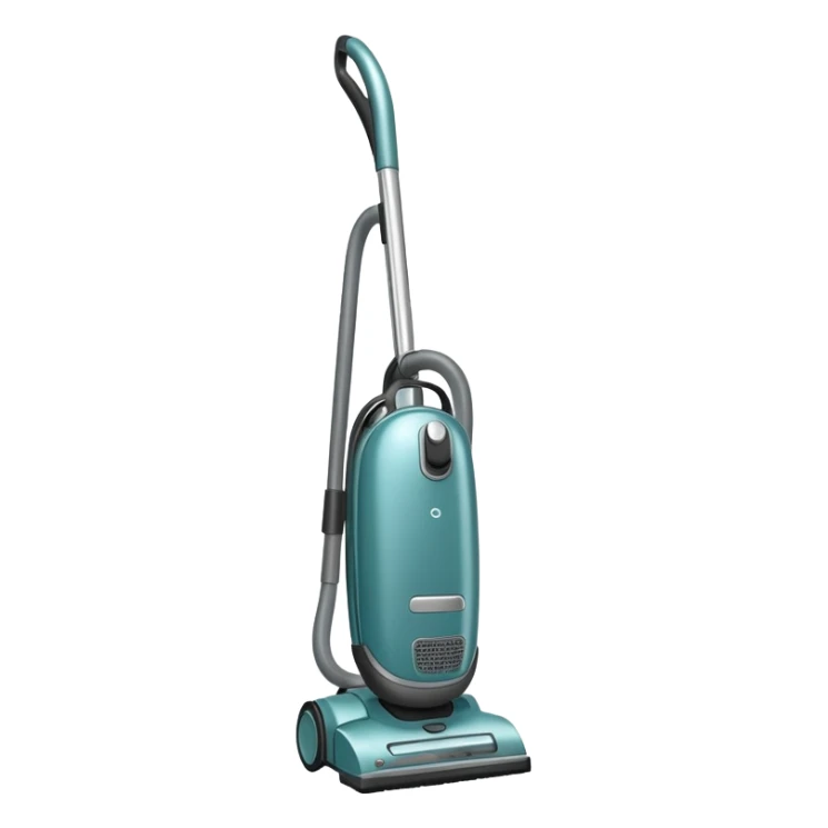Closeup of dusty Teal tilted upright vacuum cleaner  sticker