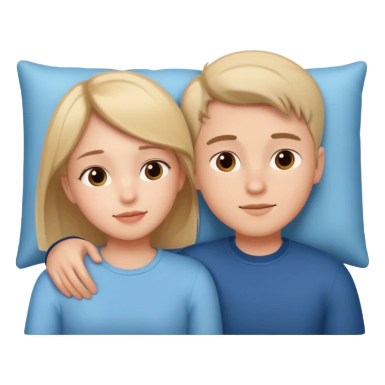 Boy and girl together close relationship cute Laying down sticker