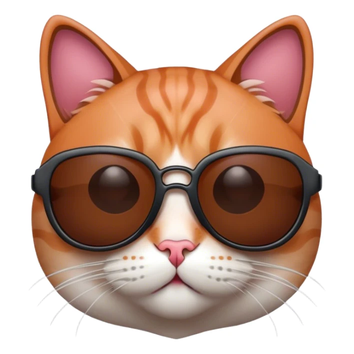 Cat with sunglasses sticker