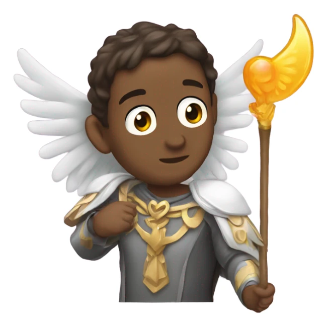 Una popó con alas y una varita mágica  sticker