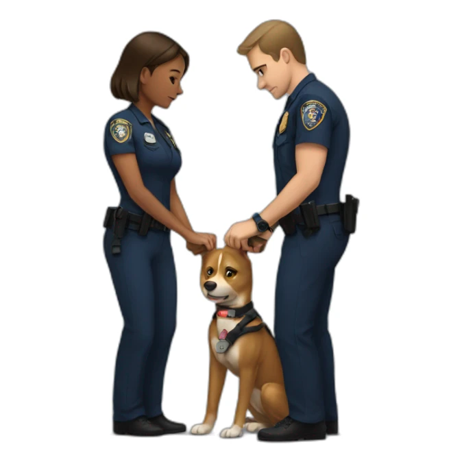 FBI Officer handcuffing a girl sticker