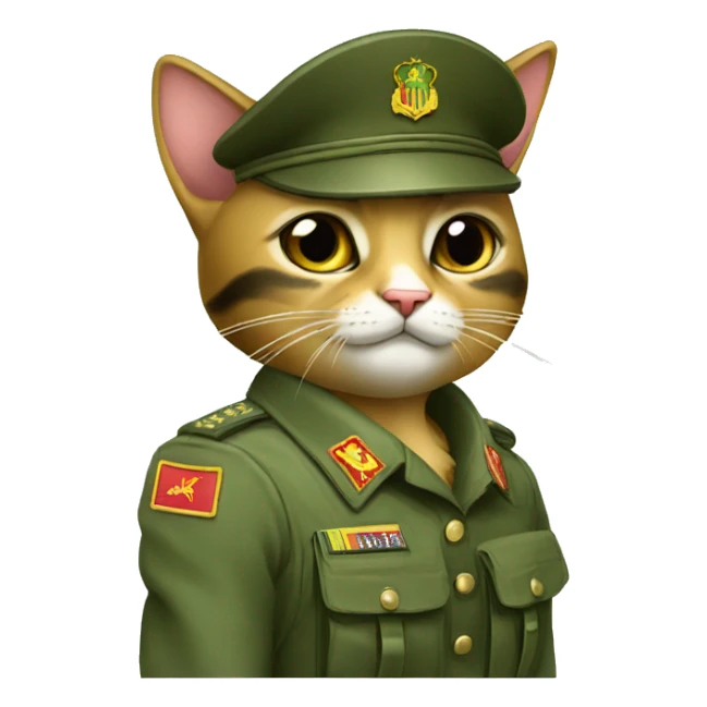 Ukrainian military cat (air defense) army sticker