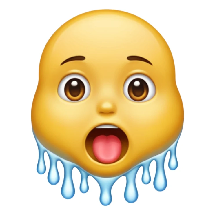 drooling saliva and spit coming out of mouth sticker