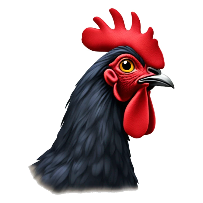 coq femelle à la peau noire  sticker