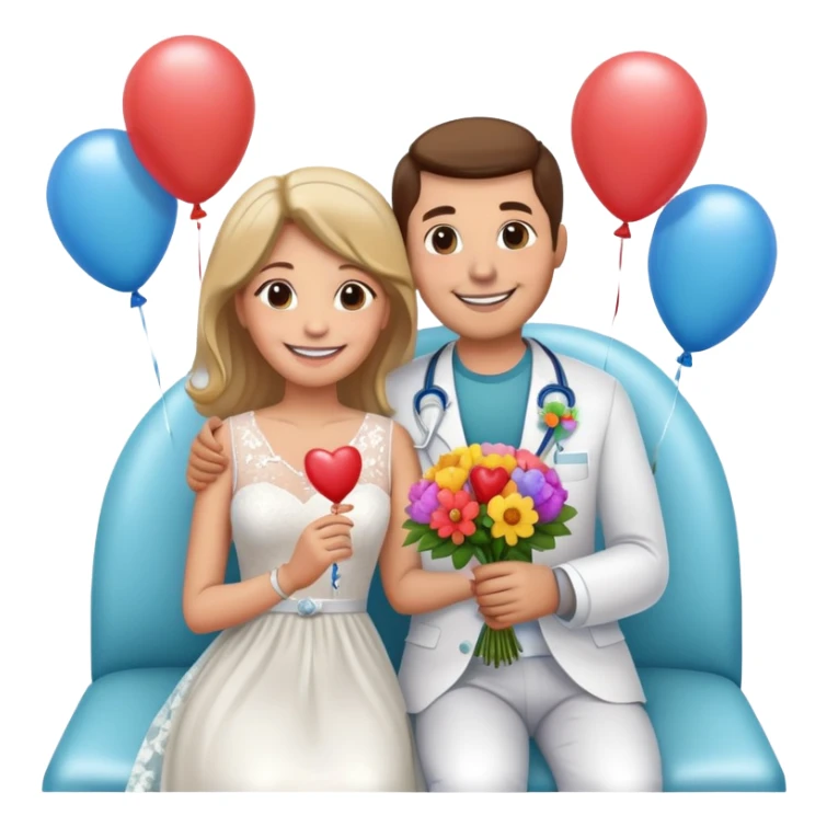 Happy wedding anniversary in the hospital  sticker
