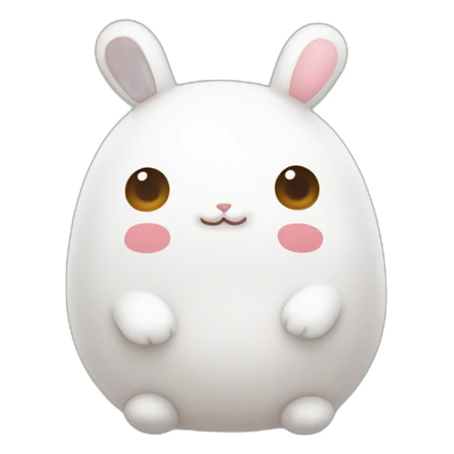 Molang with heart shaped eyes sticker