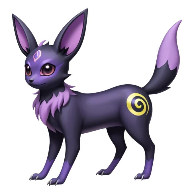 Noibat-Umbreon-Espeon-hybrid, full body, special markings sticker