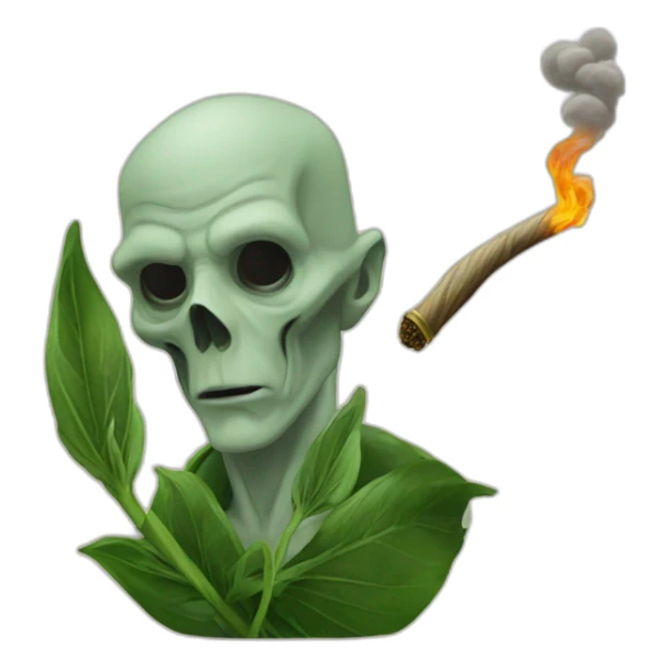 Lord Voldemort smoking herbs with his wand sticker