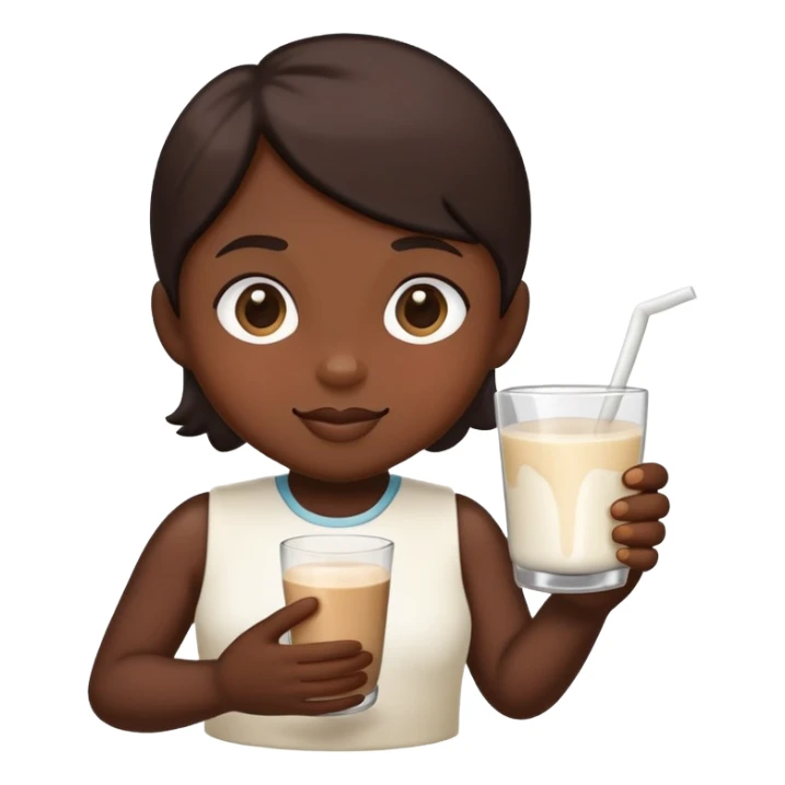 Shadow Milk Cookie holding a glass of shadowy milk sticker