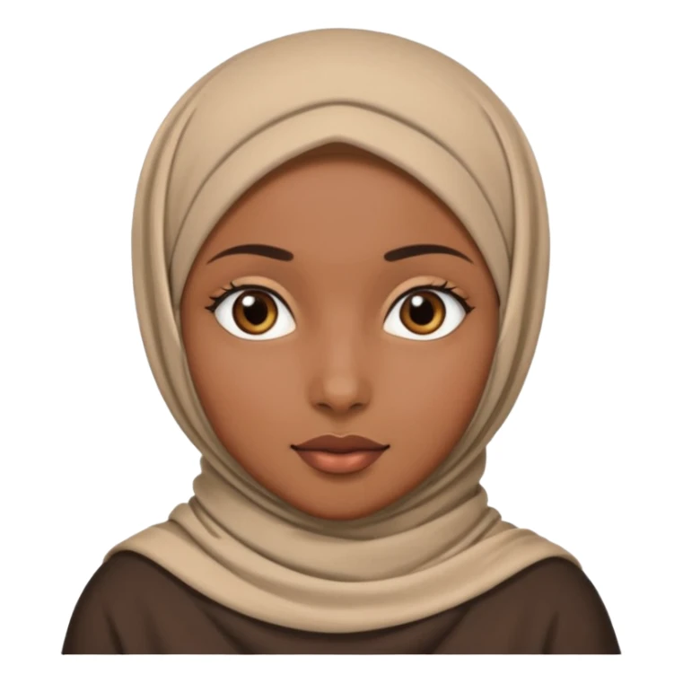 Black girl wearing hijab sticker