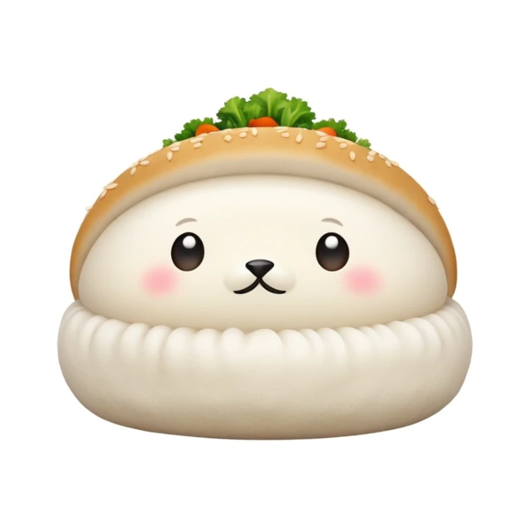 bao, japanese food sticker