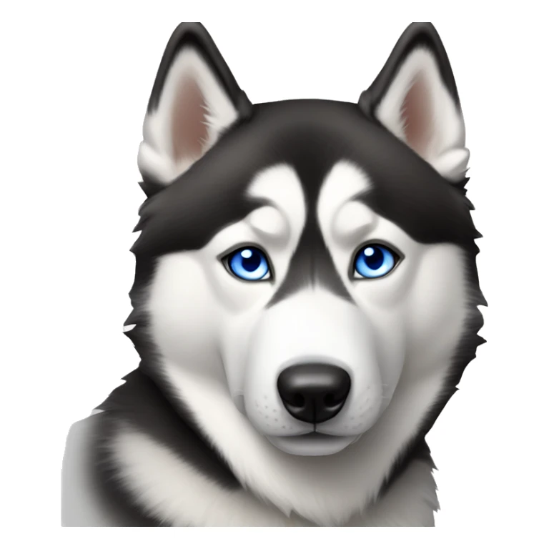 Siberian Husky with blue eyes sticker