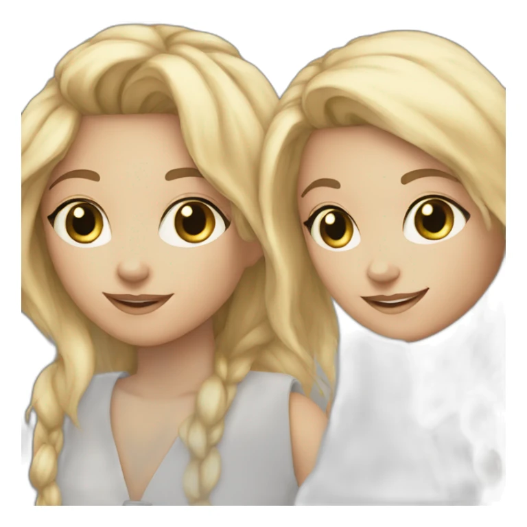 friendgroup of 4 white girld sticker