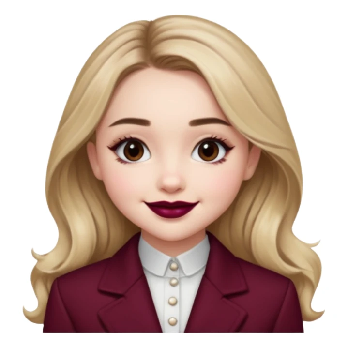 Sabrina carpenter wearing burgundy lipstick  sticker