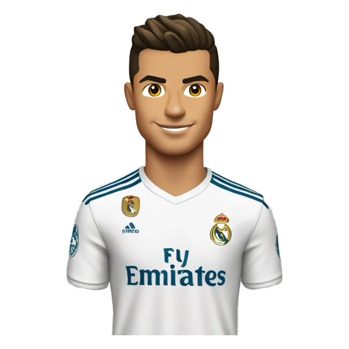 Cristiano Ronaldo passport size photo with Real Madrid shirt sticker