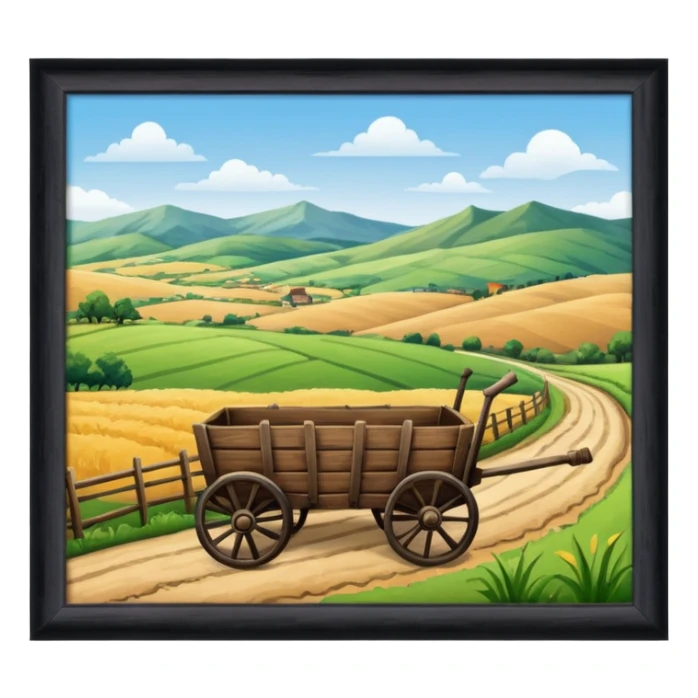 una carretrea con paisaje de lado sticker